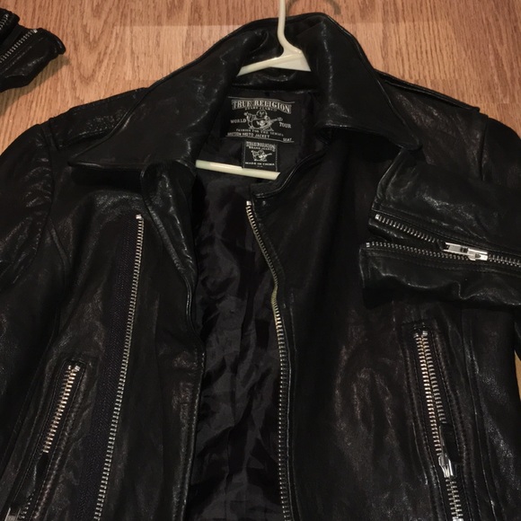 True Religion lambskin leather coat size xs - Picture 3 of 8